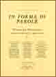 copertina "in forma di parole" vol I